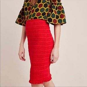 🆕 Anthropologie Red skirt